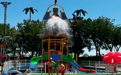 Zona infantil, atracciones acuáticas. Playa Park, Ciudad Real
